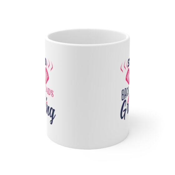 "Stand Back Dad's Grilling" - Funny Double Sided Print - White Ceramic Mug 11oz - Image 2