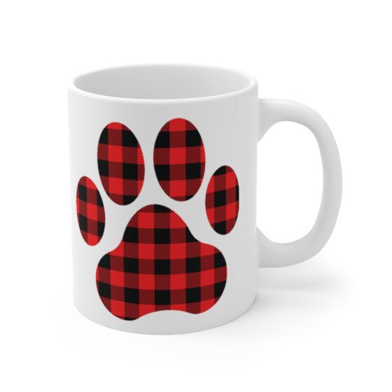 "Dog Paw" - Funny Double Sided Print - White Ceramic Mug 11oz - Image 3