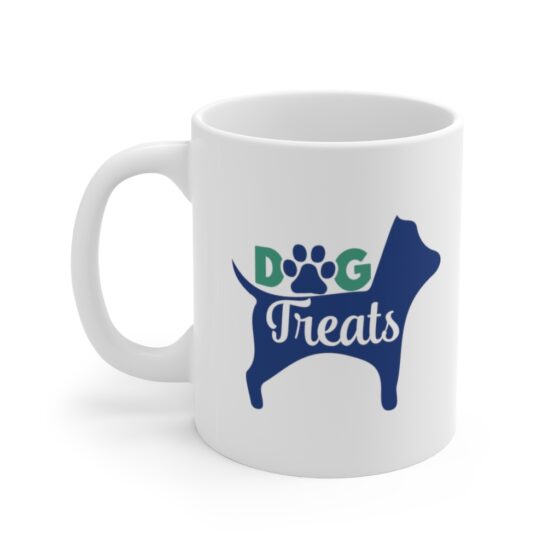 "Dog Treats" - Funny Double Sided Print - White Ceramic Mug 11oz