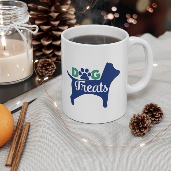 "Dog Treats" - Funny Double Sided Print - White Ceramic Mug 11oz - Image 4