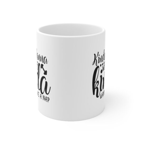 "Kinda Wanna Workout Kinda Wanna Take a Nap" - Funny Double Sided Print - White Ceramic Mug 11oz - Image 2