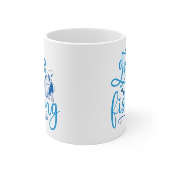 "Gone Fishing" - Funny Double Sided Print - White Ceramic Mug 11oz - Image 2