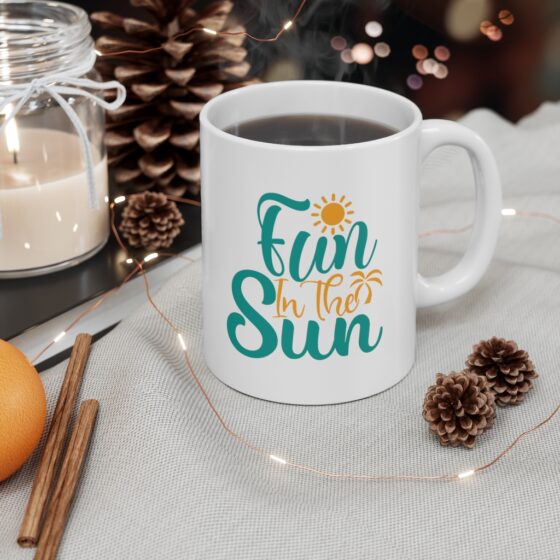 "Fun in the Sun" - Funny Double Sided Print - White Ceramic Mug 11oz - Image 4