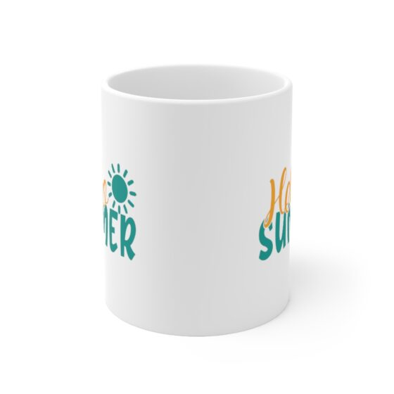 "Hello Summer" - Funny Double Sided Print - White Ceramic Mug 11oz - Image 2