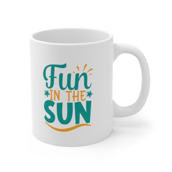 "Fun in the Sun" - Funny Double Sided Print - White Ceramic Mug 11oz - Image 3