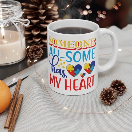 "Someone AU-Some has my Heart" - Funny Double Sided Print - White Ceramic Mug 11oz - Image 4