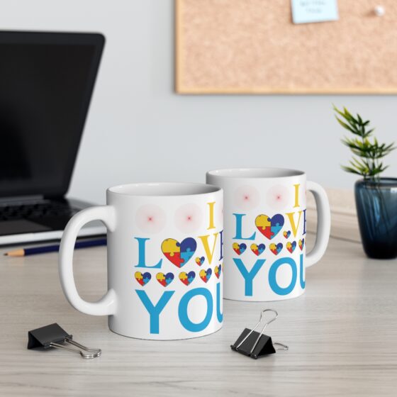 "I Love You" - Funny Double Sided Print - White Ceramic Mug 11oz - Image 5