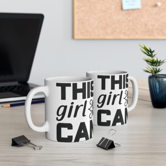 "This Girl Can" - Funny Double Sided Print - White Ceramic Mug 11oz - Image 5