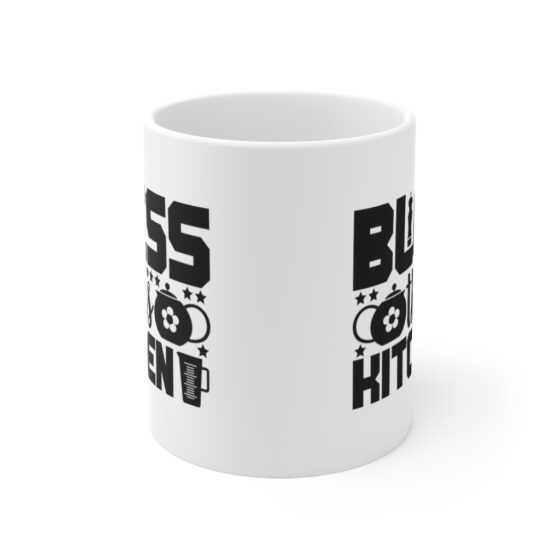 "Bless this Kitchen" - Funny Double Sided Print - White Ceramic Mug 11oz - Image 2