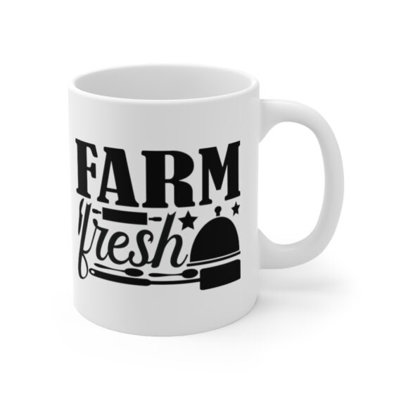 "Farm Fresh" - Funny Double Sided Print - White Ceramic Mug 11oz - Image 3