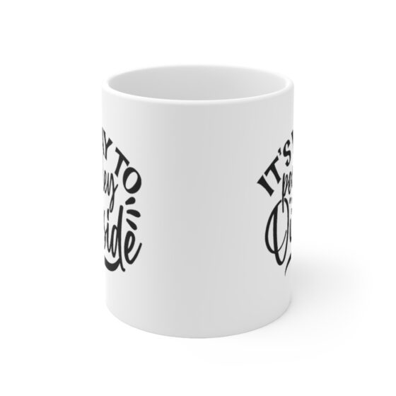 "It’s Way to Peopley Outside" - Funny Double Sided Print - White Ceramic Mug 11oz - Image 2