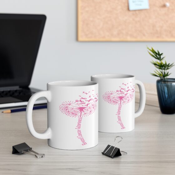 "Breast Cancer Awareness" - Funny Double Sided Print - White Ceramic Mug 11oz - Image 5