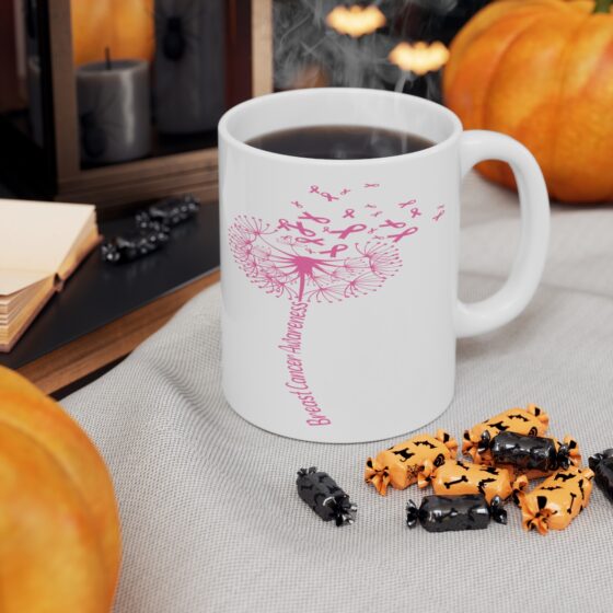"Breast Cancer Awareness" - Funny Double Sided Print - White Ceramic Mug 11oz - Image 6