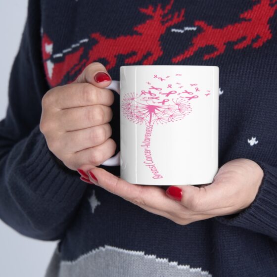 "Breast Cancer Awareness" - Funny Double Sided Print - White Ceramic Mug 11oz - Image 12