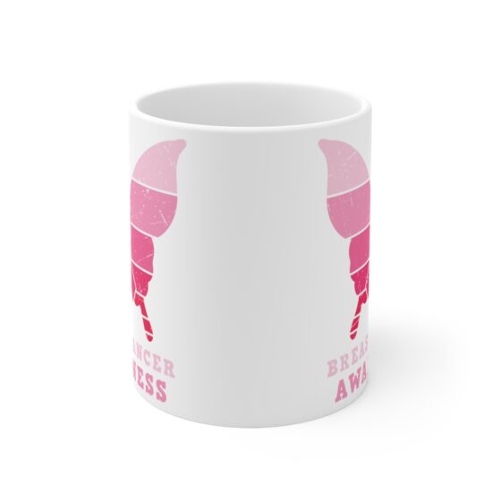 "Breast Cancer Awareness" - Funny Double Sided Print - White Ceramic Mug 11oz - Image 2