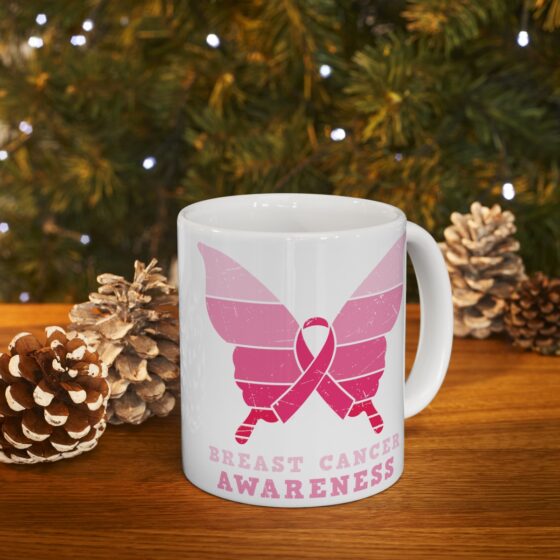 "Breast Cancer Awareness" - Funny Double Sided Print - White Ceramic Mug 11oz - Image 9