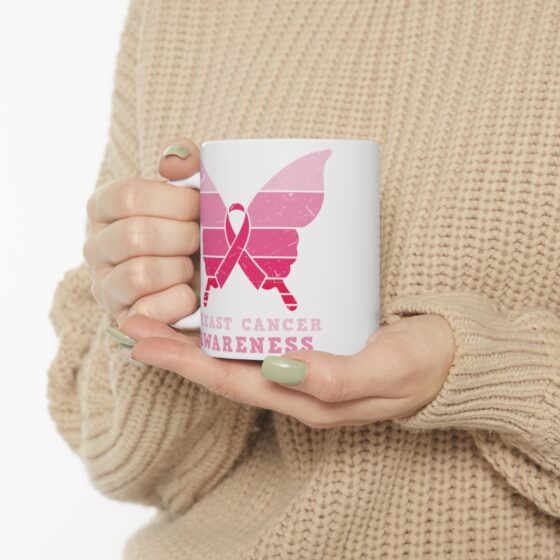 "Breast Cancer Awareness" - Funny Double Sided Print - White Ceramic Mug 11oz - Image 10