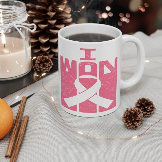 "I Won" - Funny Double Sided Print - White Ceramic Mug 11oz - Image 4