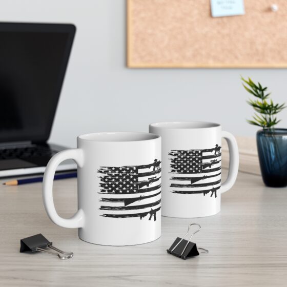"Veteran" - Funny Double Sided Print - White Ceramic Mug 11oz - Image 5