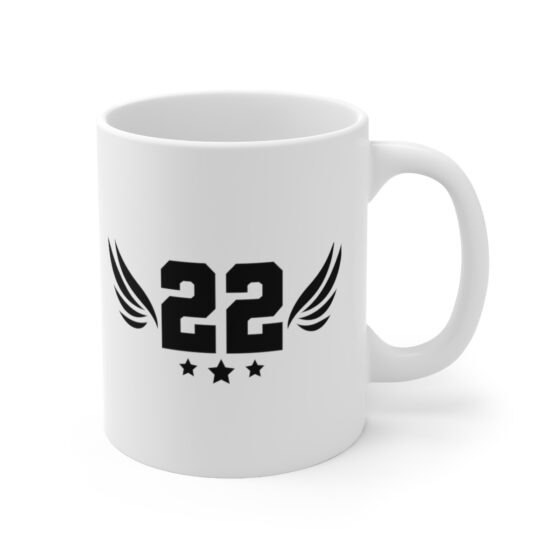 "22" - Funny Double Sided Print - White Ceramic Mug 11oz - Image 3