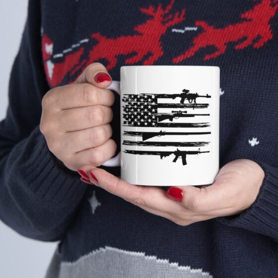 "Veteran" - Funny Double Sided Print - White Ceramic Mug 11oz - Image 12