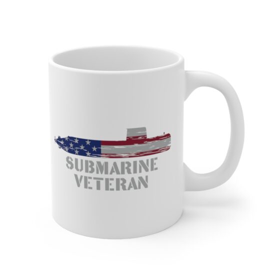 "Submarine Veteran" - Funny Double Sided Print - White Ceramic Mug 11oz - Image 3