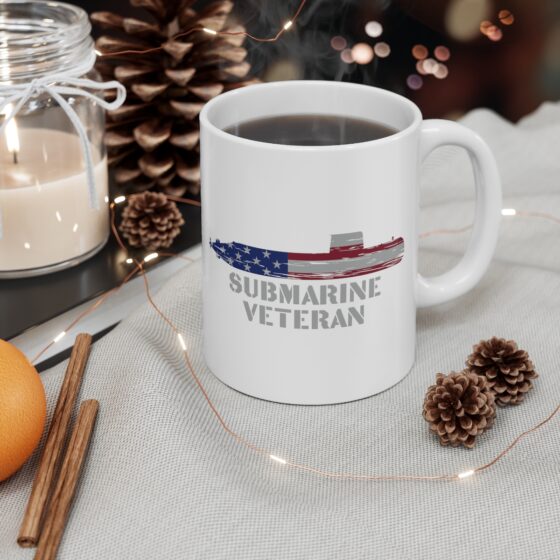 "Submarine Veteran" - Funny Double Sided Print - White Ceramic Mug 11oz - Image 4