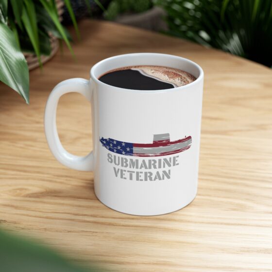 "Submarine Veteran" - Funny Double Sided Print - White Ceramic Mug 11oz - Image 8