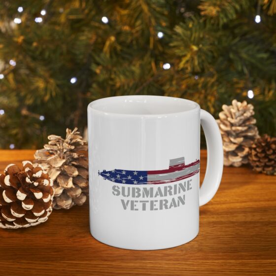 "Submarine Veteran" - Funny Double Sided Print - White Ceramic Mug 11oz - Image 9