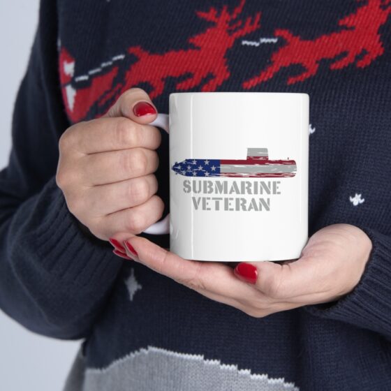 "Submarine Veteran" - Funny Double Sided Print - White Ceramic Mug 11oz - Image 12