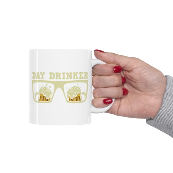 "Day Drinker" - Funny Double Sided Print - White Ceramic Mug 11oz - Image 12