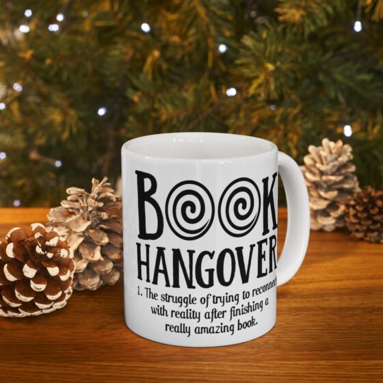 "Book Hangover" - Funny Double Sided Print - White Ceramic Mug 11oz - Image 9