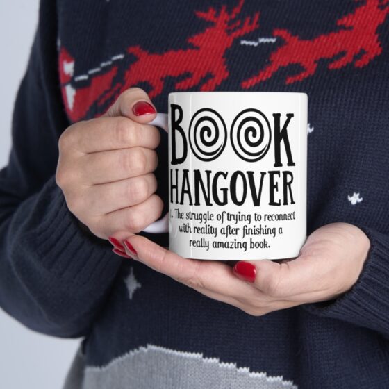 "Book Hangover" - Funny Double Sided Print - White Ceramic Mug 11oz - Image 11