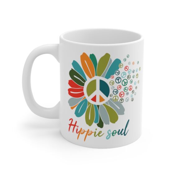 "Hippie Soul" - Funny Double Sided Print - White Ceramic Mug 11oz