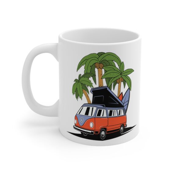 "Hippie Adventure" - Funny Double Sided Print - White Ceramic Mug 11oz