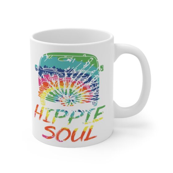 "Hippie Soul" - Funny Double Sided Print - White Ceramic Mug 11oz - Image 3