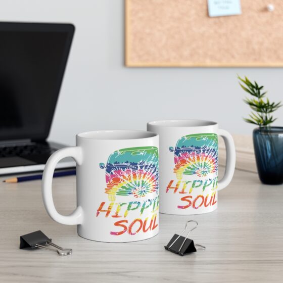 "Hippie Soul" - Funny Double Sided Print - White Ceramic Mug 11oz - Image 5