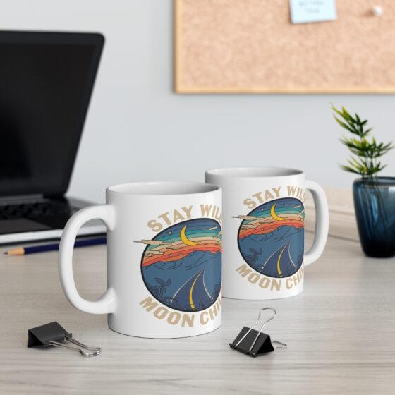 "Stay Wild Moon Child" - Funny Double Sided Print - White Ceramic Mug 11oz - Image 5