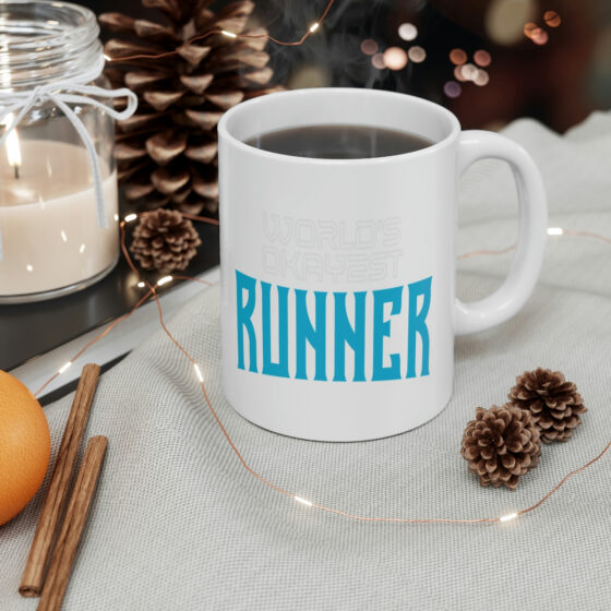 "World's Okayest Runner" - Funny Double Sided Print - White Ceramic Mug 11oz - Image 4