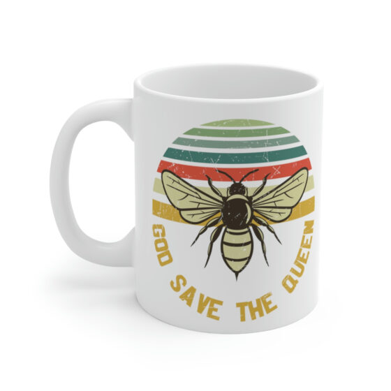 "God Save the Queen" - Funny Double Sided Print - White Ceramic Mug 11oz