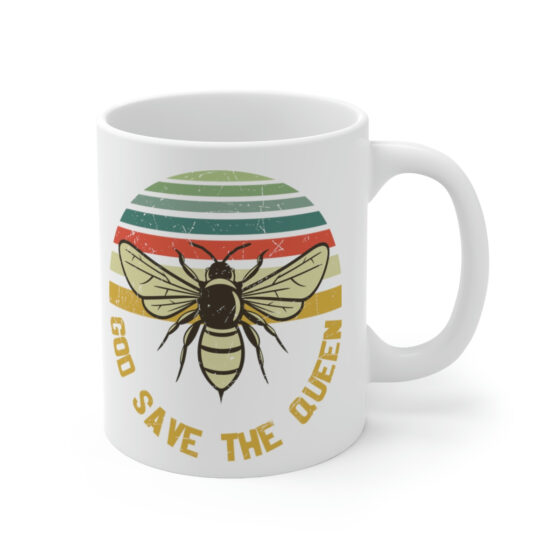 "God Save the Queen" - Funny Double Sided Print - White Ceramic Mug 11oz - Image 3