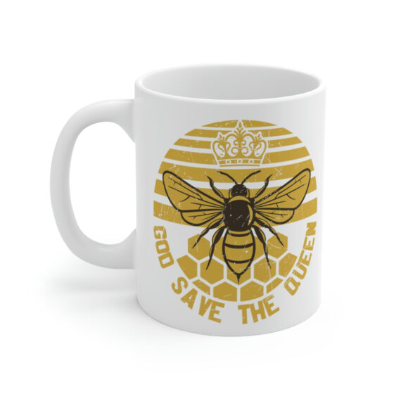 "God Save the Queen" - Funny Double Sided Print - White Ceramic Mug 11oz