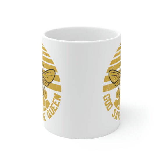 "God Save the Queen" - Funny Double Sided Print - White Ceramic Mug 11oz - Image 2