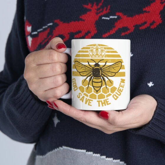 "God Save the Queen" - Funny Double Sided Print - White Ceramic Mug 11oz - Image 11