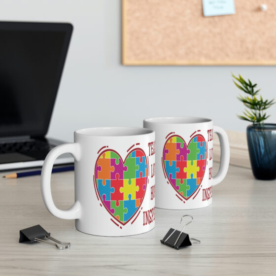 "Teach Love Hope Inspire" - Funny Double Sided Print - White Ceramic Mug 11oz - Image 5