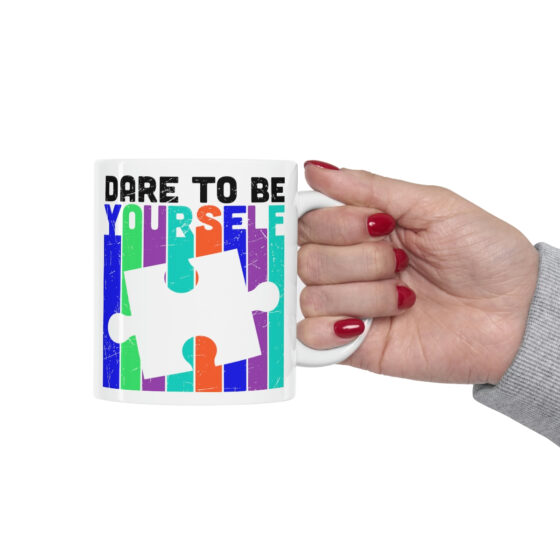 "Dare to be Yourself" - Funny Double Sided Print - White Ceramic Mug 11oz - Image 12