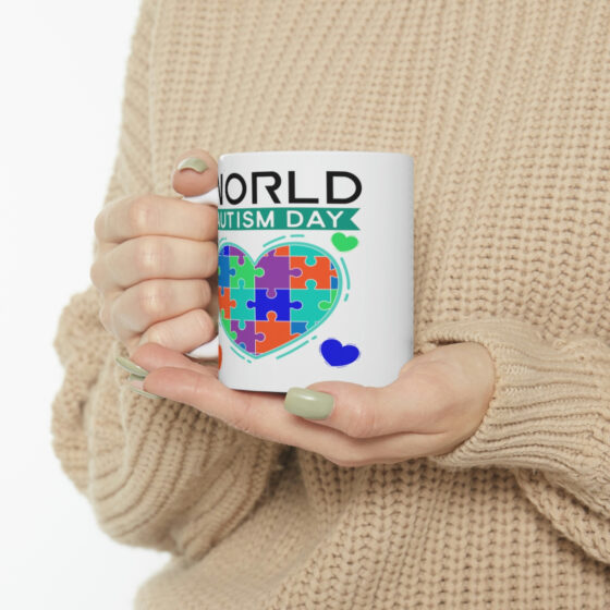 "World Autism Day" - Funny Double Sided Print - White Ceramic Mug 11oz - Image 10