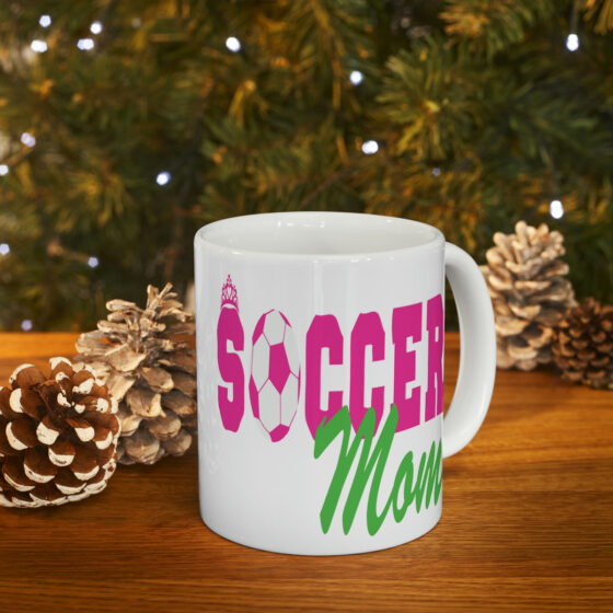 "Soccer Mom" - Funny Double Sided Print - White Ceramic Mug 11oz - Image 9