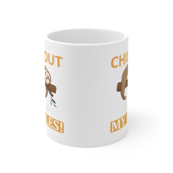 "Chill Out My Jungle My Rules!" - Funny Double Sided Print - White Ceramic Mug 11oz - Image 2