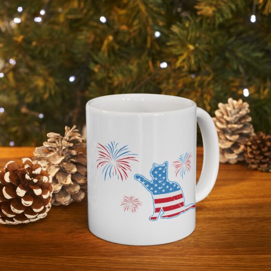 "Fourth of July" - Funny Double Sided Print - White Ceramic Mug 11oz - Image 9